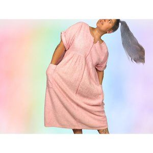 Size 16 18 xxl plus size vintage baby pink ribbed